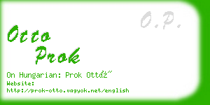 otto prok business card